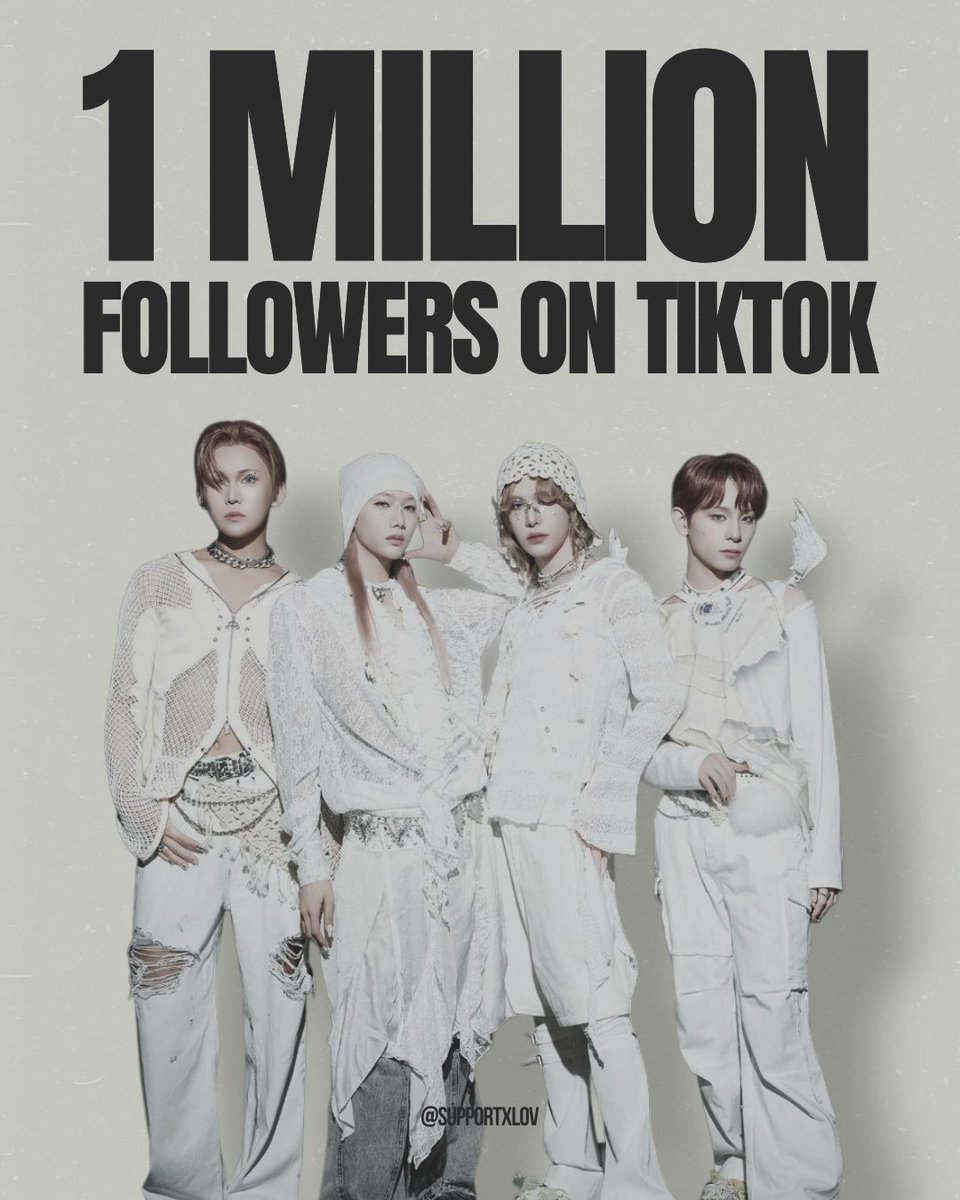 SupportXLOV's tweet image. XLOV has reached 1,000,000 followers on TikTok.
#XLOV #엑스러브