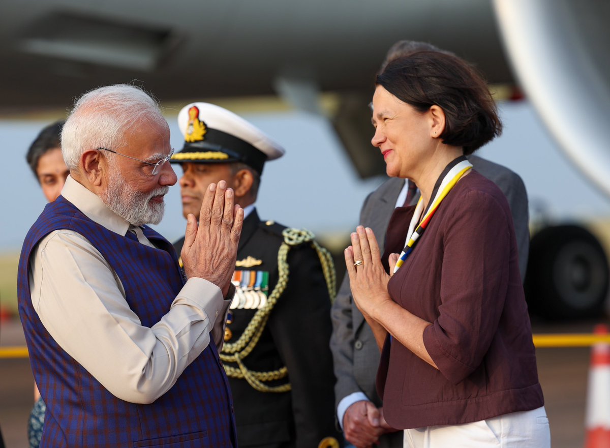 narendramodi's tweet image. Landed in London.
This visit will go a long way in advancing the economic partnership between our nations. The focus will be on furthering prosperity, growth and boosting job creation for our people.
A strong India-UK friendship is essential for global progress.
