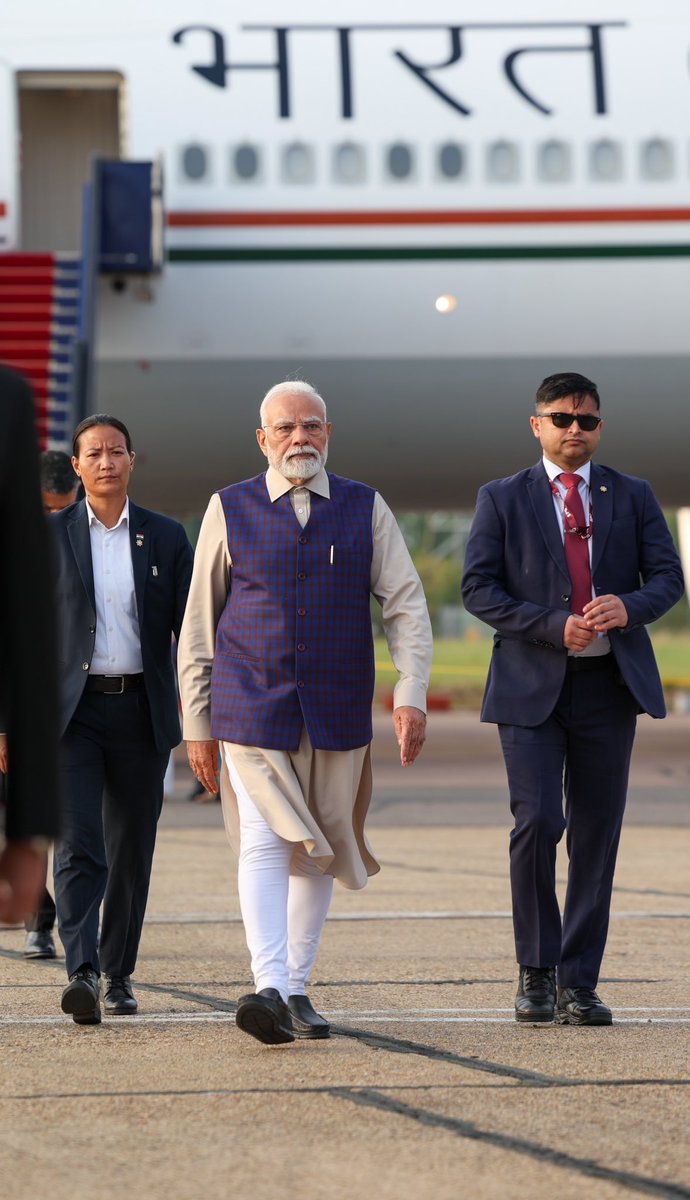 narendramodi's tweet image. Landed in London.
This visit will go a long way in advancing the economic partnership between our nations. The focus will be on furthering prosperity, growth and boosting job creation for our people.
A strong India-UK friendship is essential for global progress.