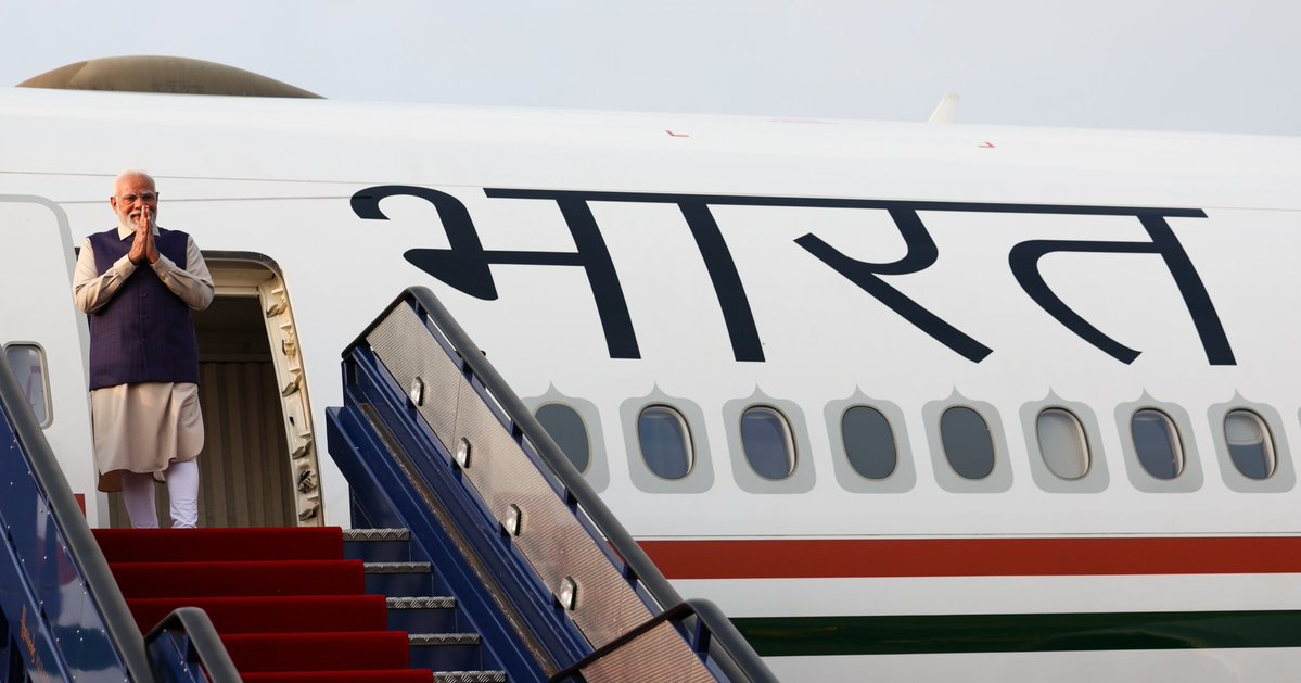 narendramodi's tweet image. Landed in London.
This visit will go a long way in advancing the economic partnership between our nations. The focus will be on furthering prosperity, growth and boosting job creation for our people.
A strong India-UK friendship is essential for global progress.