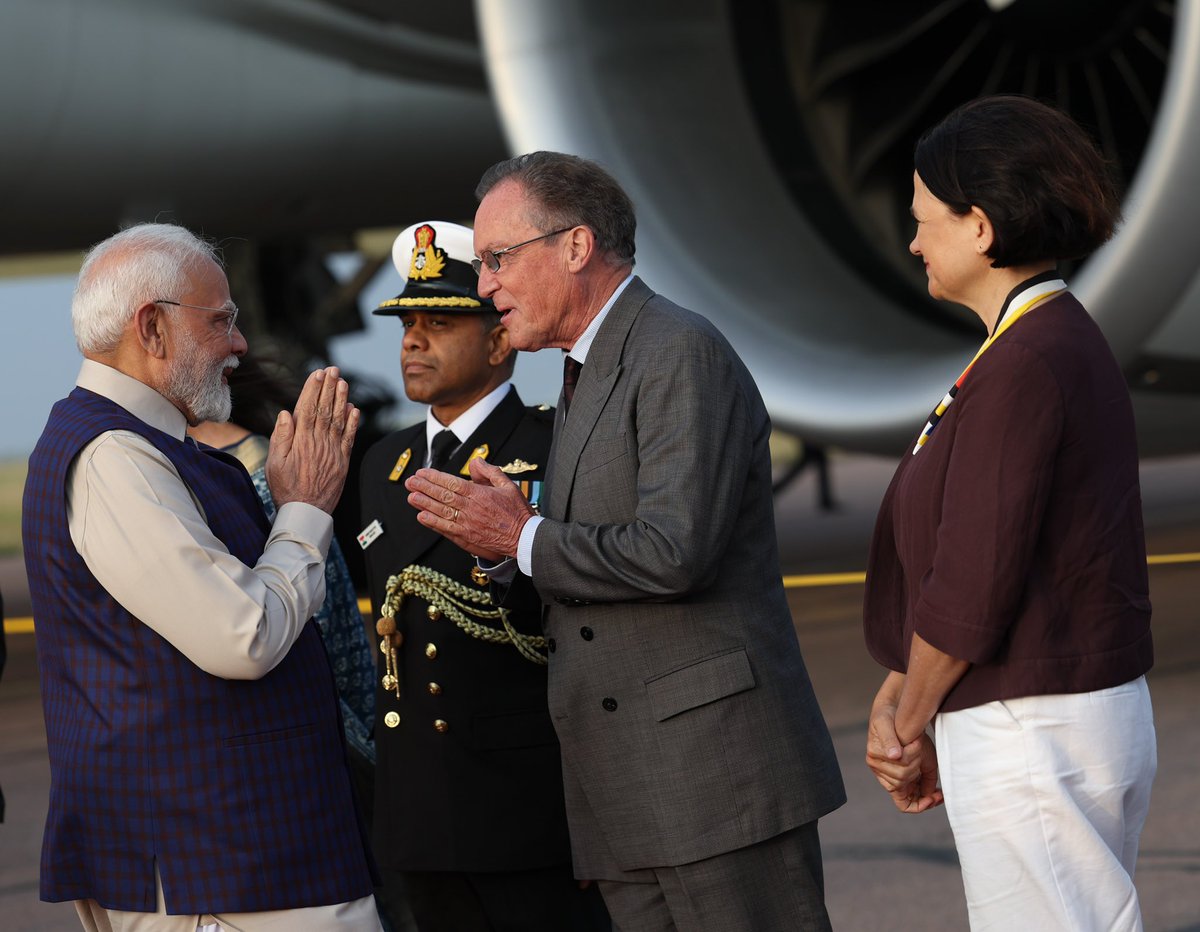 narendramodi's tweet image. Landed in London.
This visit will go a long way in advancing the economic partnership between our nations. The focus will be on furthering prosperity, growth and boosting job creation for our people.
A strong India-UK friendship is essential for global progress.
