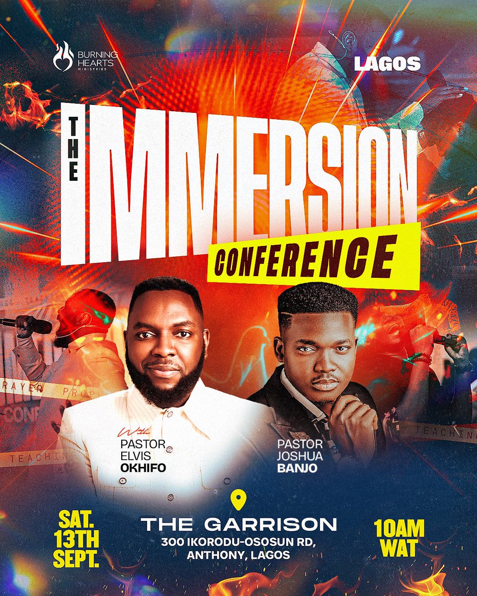 ElvisOkhifo's tweet image. Pure Flames 🔥🔥
Mark Your Calendar, ready your Spirit!
We have made more room for hundreds of seekers who desire to be drenched in weights of glory and waves of power!
Want to serve?
Join our army of volunteers here: bit.ly/tic_volunteers
#bhmtheimmersion