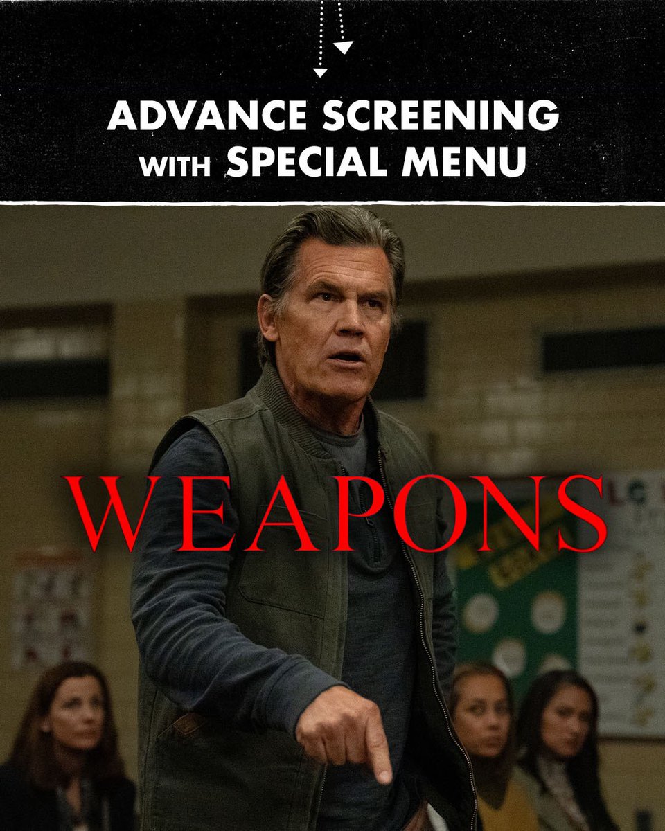 AlamoDC's tweet image. When all but one child from the same class mysteriously vanish on the same night at exactly the same time, a community is left questioning who or what is behind their disappearance in #WeaponsMovie.
See it early (and with a special menu!) on 8/6. 🎟️: drafthouse.com/show/weapons