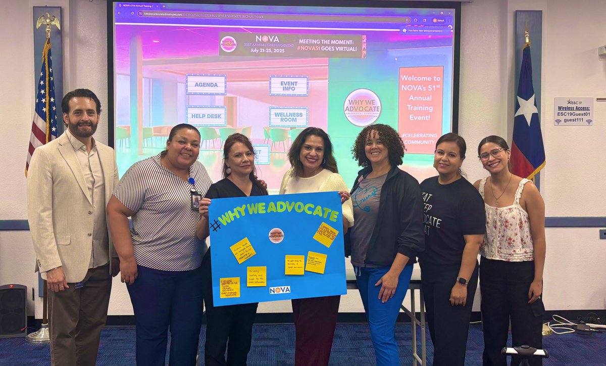 Nicole Morales (@nmoralesesc19) on Twitter photo The <a href="/ESCRegion19/">ESC-Region 19</a> HTYPE team had an incredible time @ the National Organization for Victim Assistance WatchParty! We’re energized by the connections made, especially with our amazing partners at UTEP & NOVA. 💙 Together, we’re building stronger support for our community! #NOVA51 The <a href="/ESCRegion19/">ESC-Region 19</a> HTYPE team had an incredible time @ the National Organization for Victim Assistance WatchParty! We’re energized by the connections made, especially with our amazing partners at UTEP & NOVA. 💙 Together, we’re building stronger support for our community! #NOVA51
