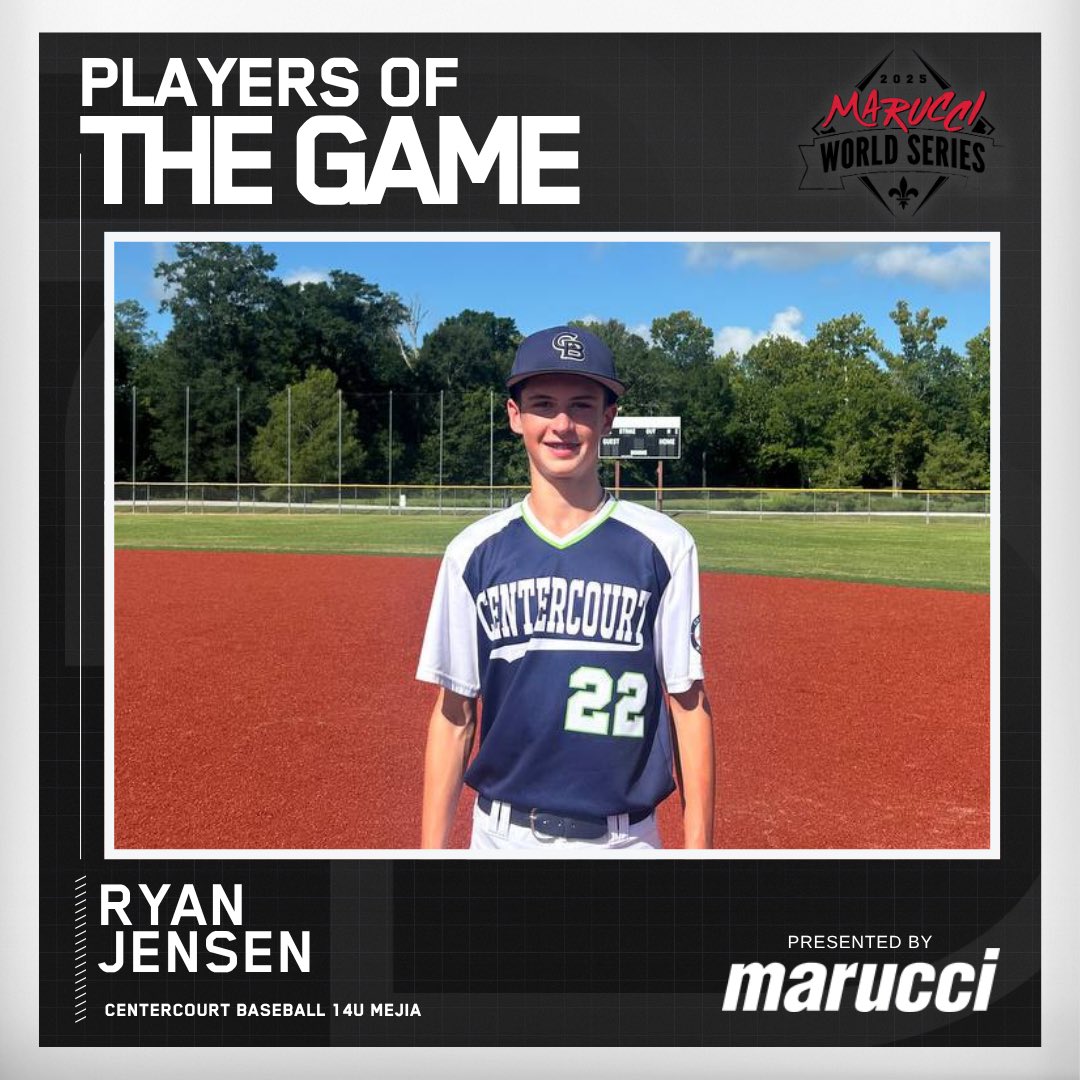 2DsportsLA's tweet image. ⭐️Player of the Game⭐️
Ryan Jensen (@RyanJensen4)
Centercourt Baseball 14u - Mejia
#MWS25
@maruccisports
