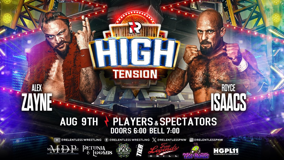 RelentlessPNW's tweet image. Two fan favorites return with one thing in mind: Regaining their spot in the title picture.
August 9th we get Saucy as Alex Zayne takes on the returning former Heavyweight Champion, Royce Isaacs in a brawl you won’t want to miss.