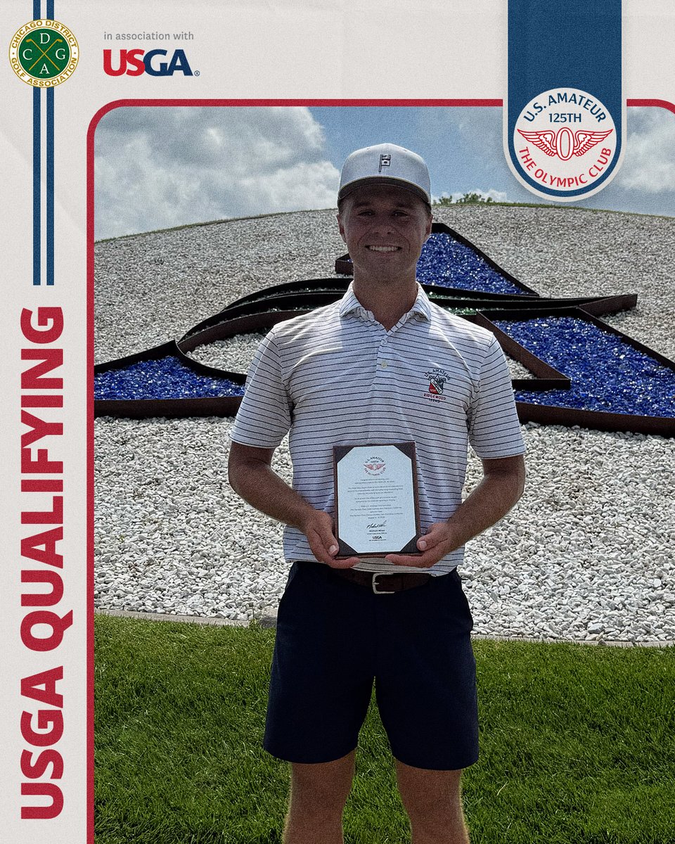 Tickets punched! 🎫

2024 #ILStateAm and 2025 #CDGAAm champ Pierce Grieve headlines those who advanced from #USAmateur Final Qualifying today at Aldeen Golf Club in Rockford. Grieve will be joined by Bloomington's T.J. Barger and Parker Wisdom, along with Connor Mcneely of
