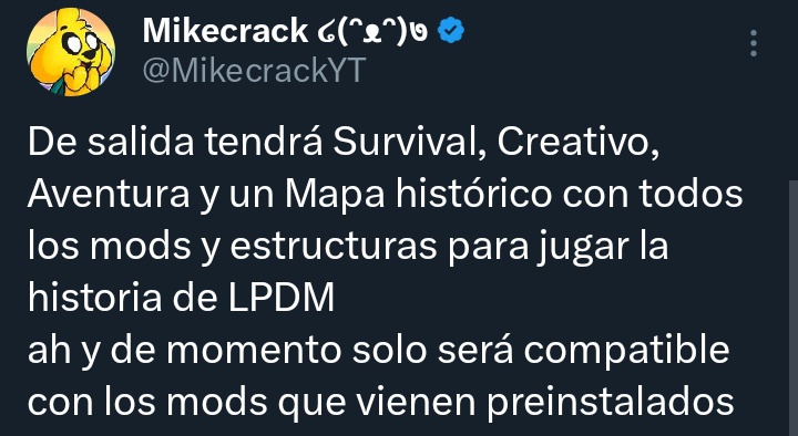 FrUtItA88's tweet photo. Noticias LPDM Juegos! 🎮
@MikecrackYT reveló algunas funciones de Mikecrack BlockyCraft! 🐶💎
#LPDM #LPDMJuegos #LPDM3 https://t.co/SSIkiuGqzx