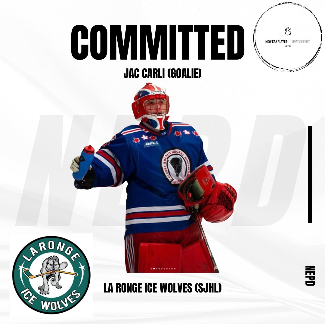 newera_develop's tweet image. Jac Carli has signed an LOI to play the 2025-26 season with the @SJHL_IceWolves! He is also listed by the @PGCougars and will attend training camp with the Cougars. 

Congratulations Jac!