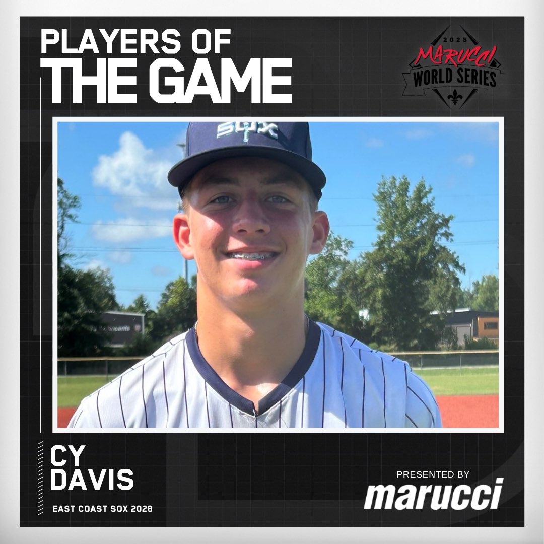 2DsportsLA's tweet image. ⭐️Player of the Game⭐️
Cy Davis
East Coast Sox 2028
#MWS25
@maruccisports