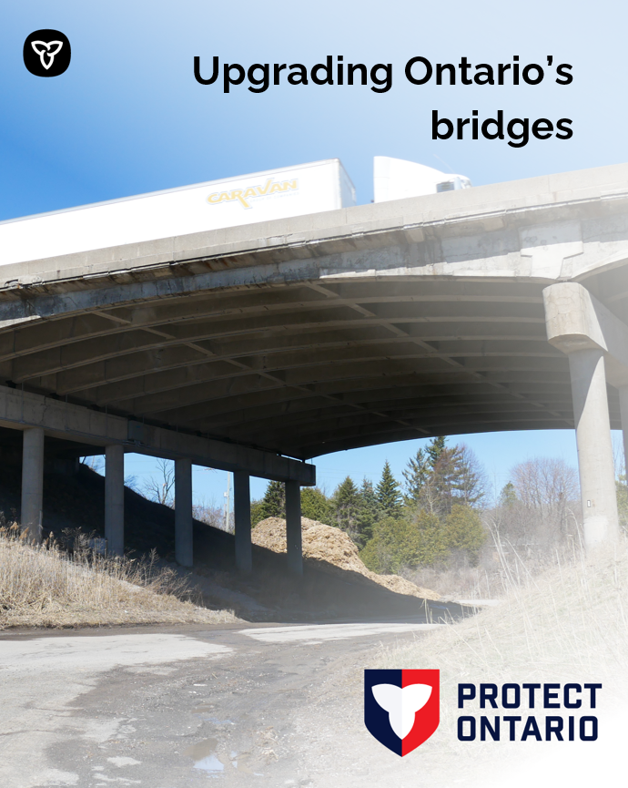 Ontario is replacing the Choate Road Overpass and Ganaraska River Bridge on Highway 401 near Port Hope.

This will facilitate the future widening of the highway to 10 lanes, reducing gridlock, creating jobs and protecting our economy!

Learn more: news.ontario.ca/en/release/100…