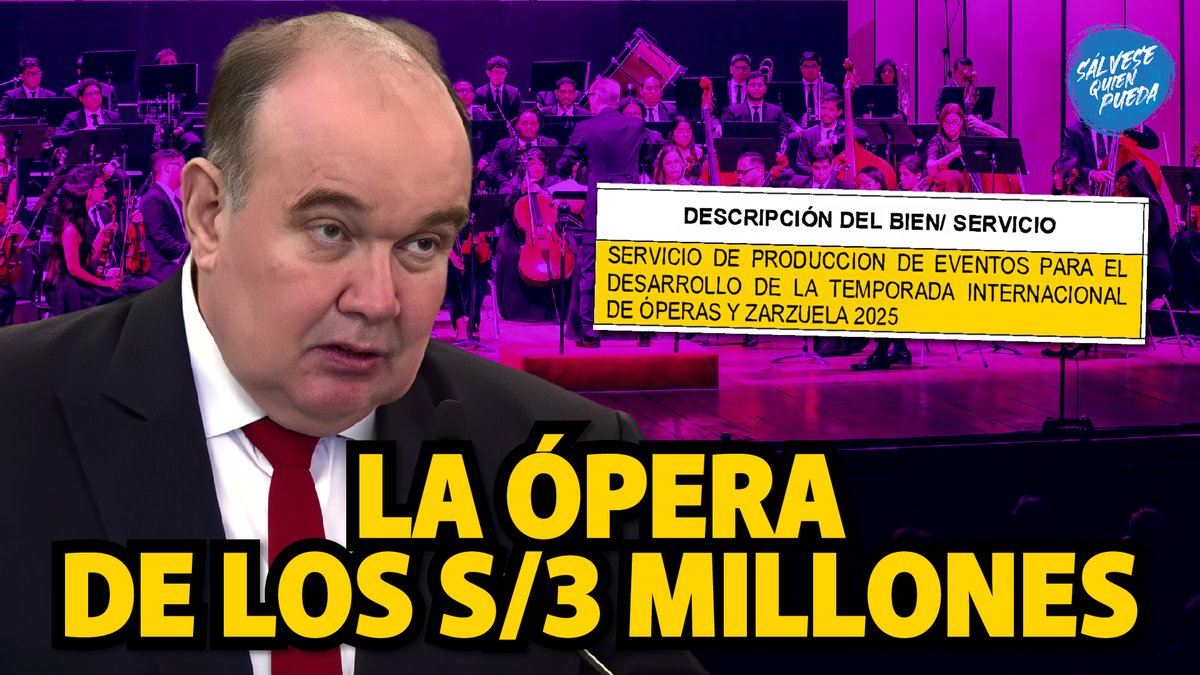 SQP_Peru's tweet image. El defensor del Pueblo defiende al presidente de la JNJ y descarta su vacancia. Dina busca comprar más de 2700 pasajes aéreos nacionales y 57 internacionales. La Municipalidad de Lima gastará más de 3 millones de soles en cinco óperas y una zarzuela.
🔗youtu.be/pbsFEvcJjUg