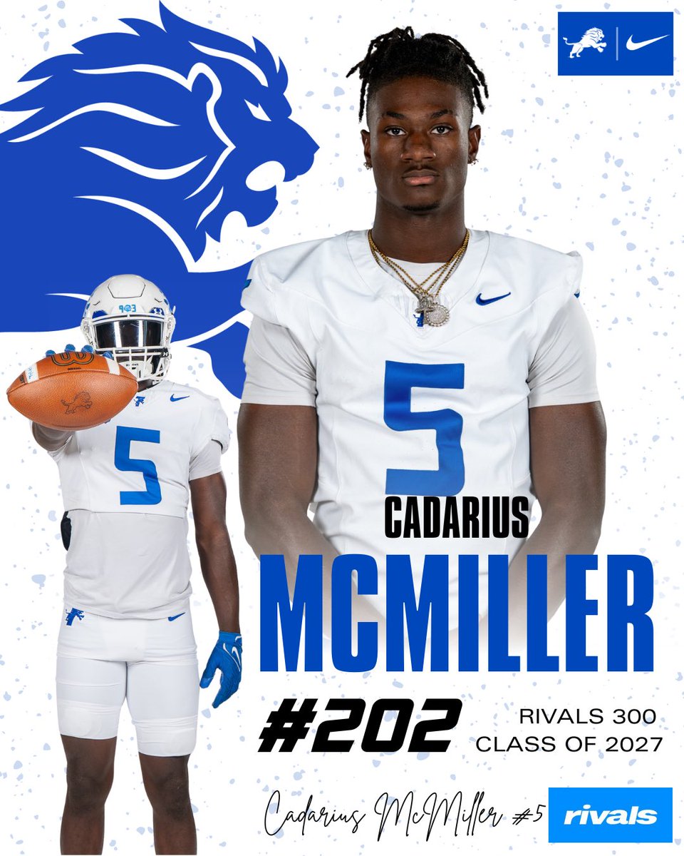 TylerISD_Ath's tweet image. Big-time recognition for our boys! 💪🔵
Tyler High standouts Trey Haralson (#70) and Cadarius McMiller (#202) have officially been named to the Rivals 300 for the Class of 2027! ⭐️🔥