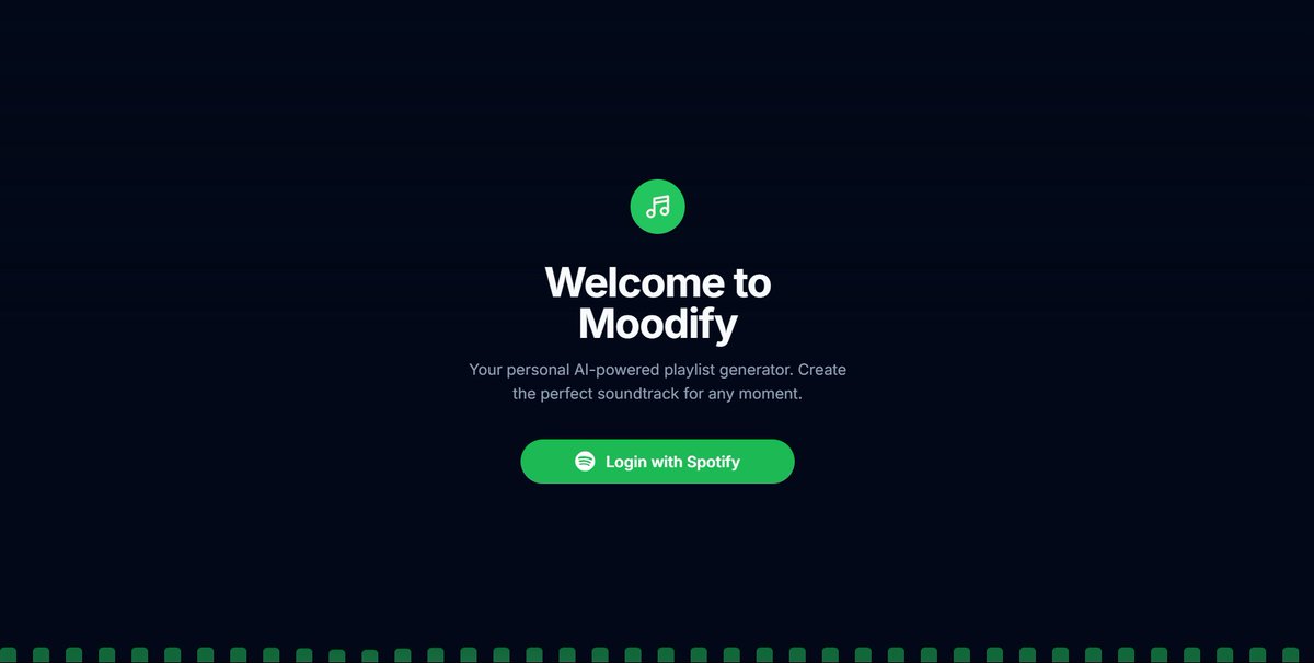 SayMa404's tweet photo. What if AI could read your exact mood and create the perfect playlist? 🤔
I built it. It's wild.
MOODIFY - Where AI meets music magic ✨
🔗https://t.co/bOfYRsIsDF
Try this Sir ( @kirat_tw  )
Repo: https://t.co/qoGBbKzfIY
Account: https://t.co/kOwwXRRYSN
#AI #Spotify https://t.co/e5qV0owax7