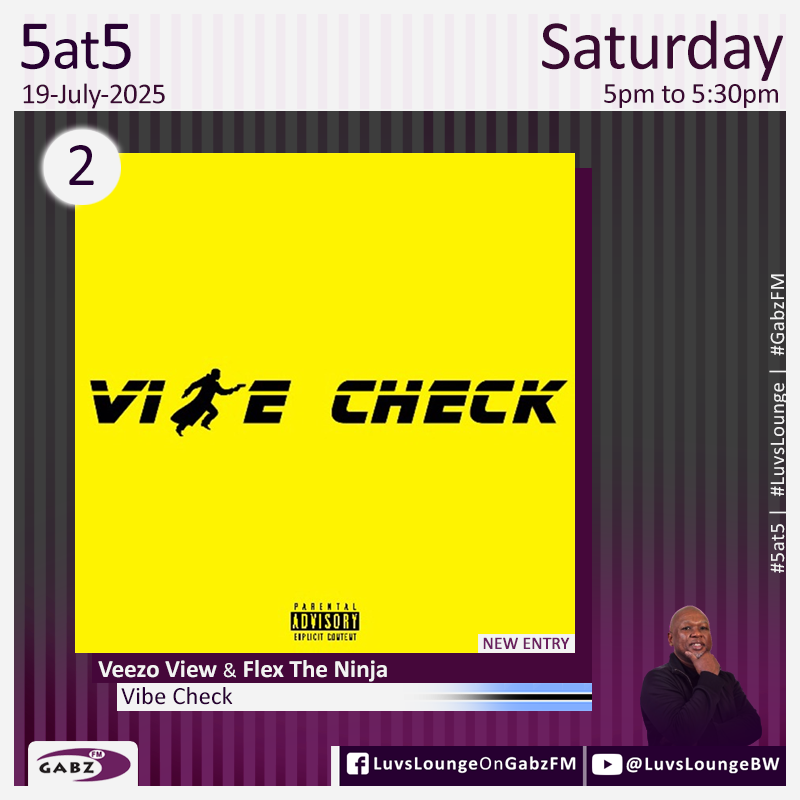 #5at5 no.2 <a href="/VeezoView/">Veezo View</a> &amp; <a href="/FlexTheNinja/">St Laurent.</a>-Vibe Check🇧🇼

#LuvsLounge <a href="/Gabz_FM/">Gabz-FM</a>