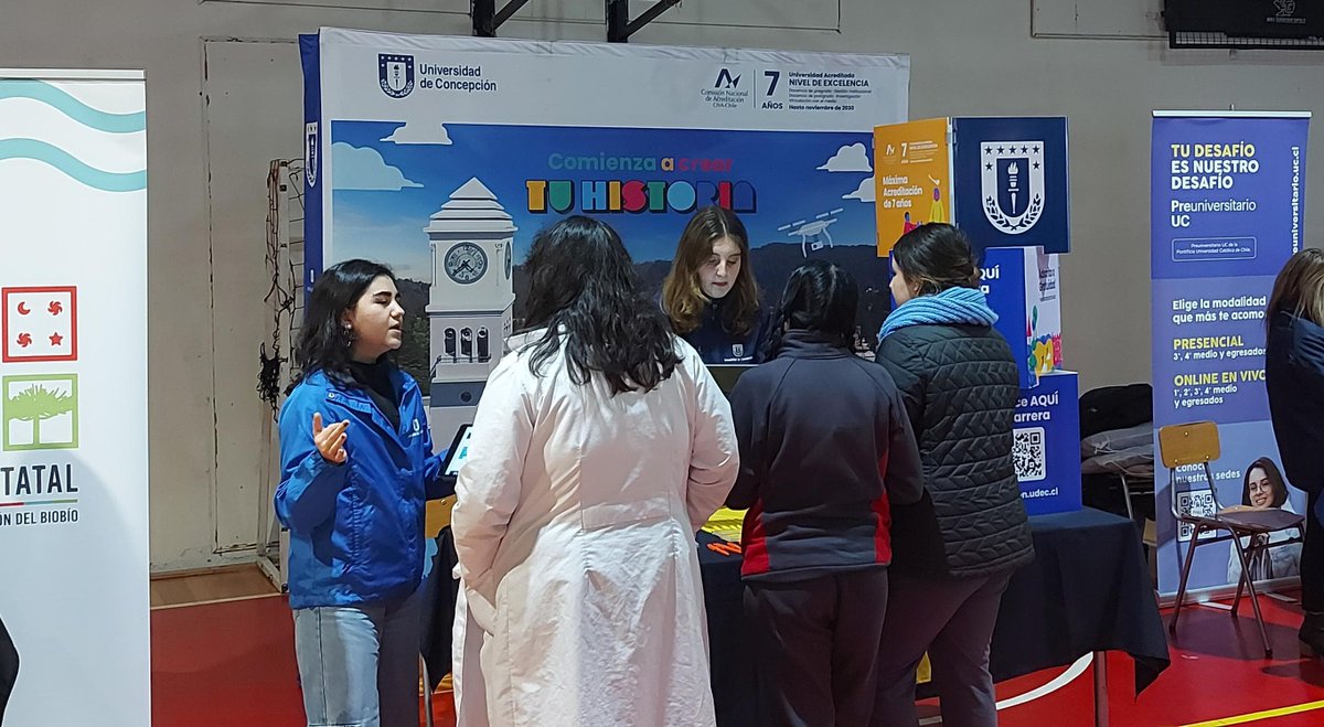 AdmisionUdeC's tweet image. #AdmisiónUdeC Participamos en las ferias vocacionales del Colegio La Providencia, Colegio Concepción de San Pedro y del Centro Educacional Evangélico de Hualpencillo entregando información sobre la @udeconcepcion a 1480 estudiantes de enseñanza media y resolviendo sus consultas.