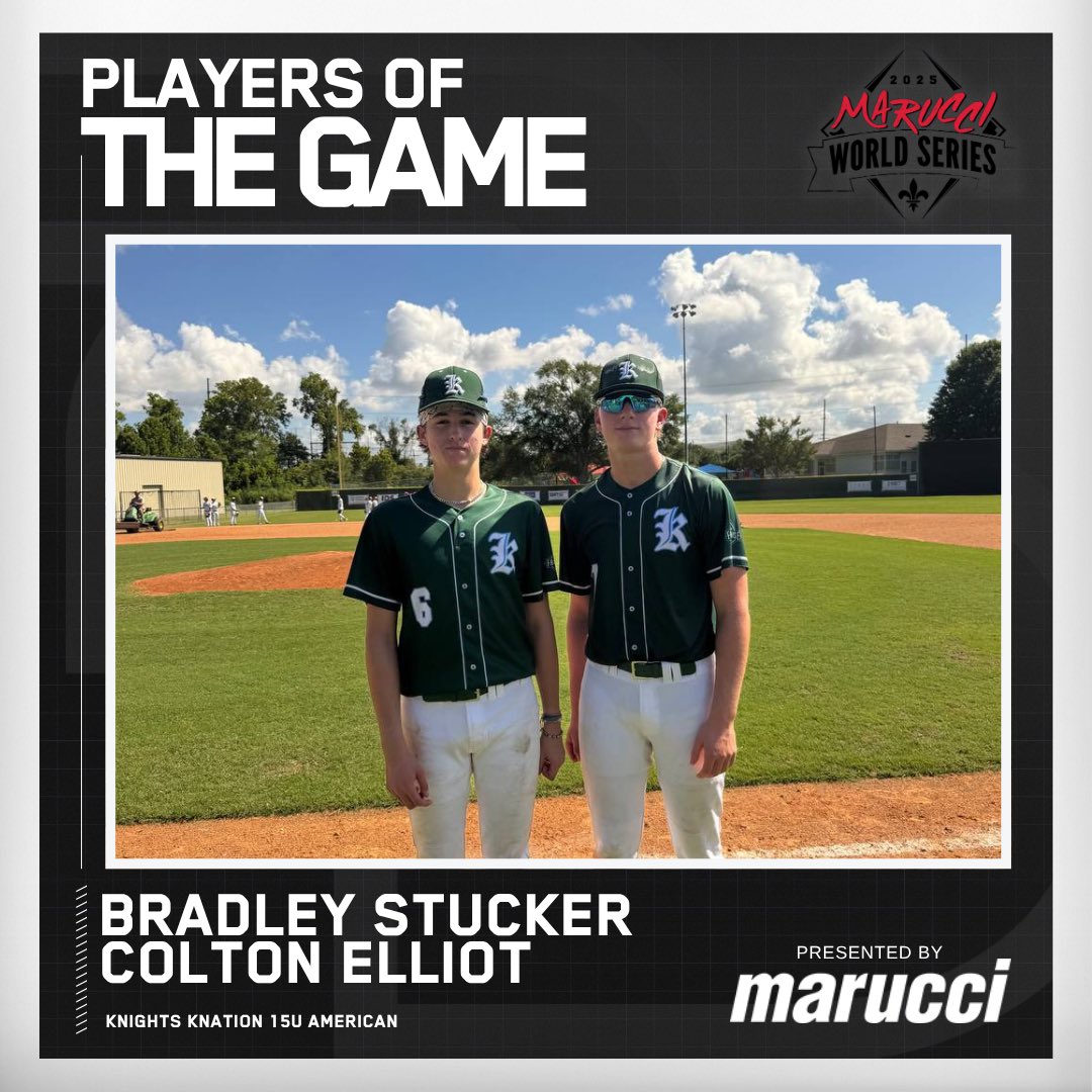 2DsportsLA's tweet image. ⭐️Player of the Game⭐️
Bradley Stucker
Colton Elliot (@coltonelliot)
Knights Knation 15u American
#MWS25
@maruccisports