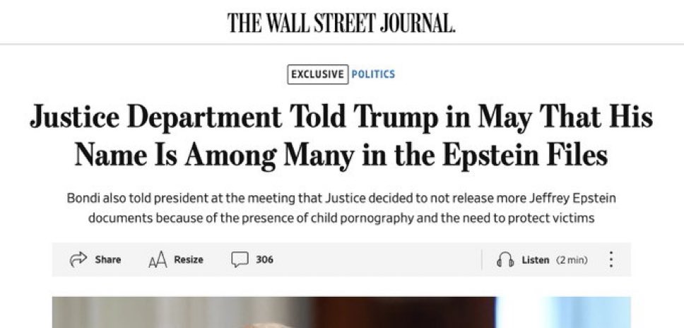 MikeCrispi's tweet image. This is a trash headline.
Trump was in Epstein’s phone book. Big deal. Everyone knows this.
So was everyone else.
Epstein HIMSELF blamed Trump for helping authorities lock him up in 2007.
Trump is the only major figure who went against Epstein and did the right thing.