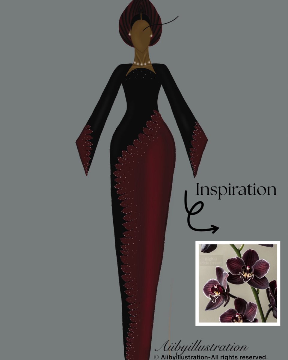 aiiby1's tweet image. Five days of flower inspired Aso Oke Oufits. Day 1🤭
Inspired by the deep burgundy Phalaenopsis flower often referred to as morth orchid.