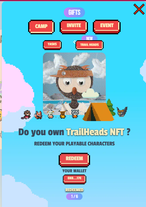 TheSaw102's tweet photo. Anyone have Sticky or TrailHeads character
@tokentails @CampTrailHeads
( TrailHeads NFT holder only )
Can Redeem to get Cat.
I got Own $TAILS
#TAILS #TrailHeads #TokenTails #CatnipChaos https://t.co/BpdjyY3WLX