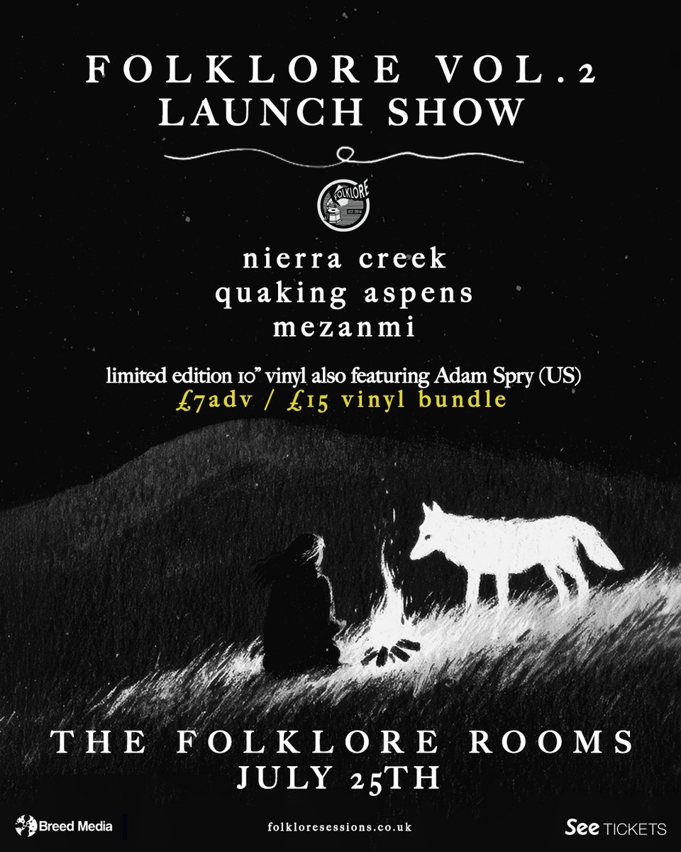 Folklore Sessions (@folkloresession) on Twitter photo Not long now...
Folklore Volume 2 arrives on Friday with incredible exclusive tracks from <a href="/NierraCreek/">Nierra Creek</a> Quaking Aspens <a href="/adamsprymusic/">Adam Spry</a> + Mezanmi 🖤
Tickets for the launch show are running low:
seetickets.com/tour/folklore-…
FRIDAY @ <a href="/folklorerooms/">The Folklore Rooms</a>
FOLKLOREx Not long now...
Folklore Volume 2 arrives on Friday with incredible exclusive tracks from <a href="/NierraCreek/">Nierra Creek</a> Quaking Aspens <a href="/adamsprymusic/">Adam Spry</a> + Mezanmi 🖤
Tickets for the launch show are running low:
seetickets.com/tour/folklore-…
FRIDAY @ <a href="/folklorerooms/">The Folklore Rooms</a>
FOLKLOREx