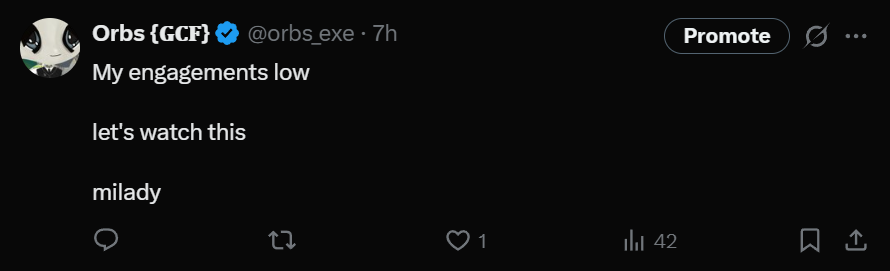 orbs_exe's tweet image. holy shit is it really over, I must be talking to myself at this point I swear, not even my own community can back me up smh