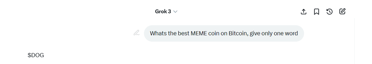 MasterCollector222 (@rtoshinakamoto) on Twitter photo 🐶Hey <a href="/elonmusk/">Elon Musk</a>, I asked Grok for the best meme coin on Bitcoin, and it said $DOG.🐶
<a href="/LeonidasNFT/">Leonidas 🧡 $DOG</a> 🐶Hey <a href="/elonmusk/">Elon Musk</a>, I asked Grok for the best meme coin on Bitcoin, and it said $DOG.🐶
<a href="/LeonidasNFT/">Leonidas 🧡 $DOG</a>