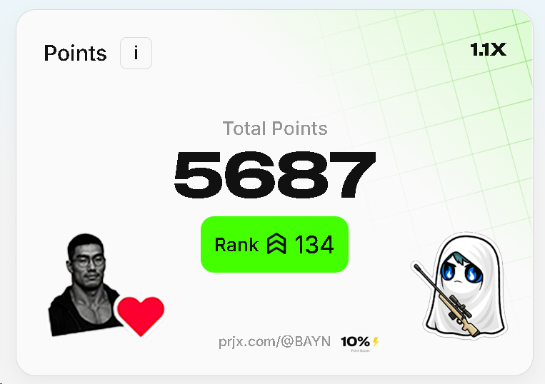 ⭐ Day #2 of <a href="/prjx_hl/">Project X</a> points.⭐

You're not late.
You're right on time.

Start here with a 10% boost:
⤷prjx.com/@BAYN

(new illustration soon..)
x.com/baynPSD/status…