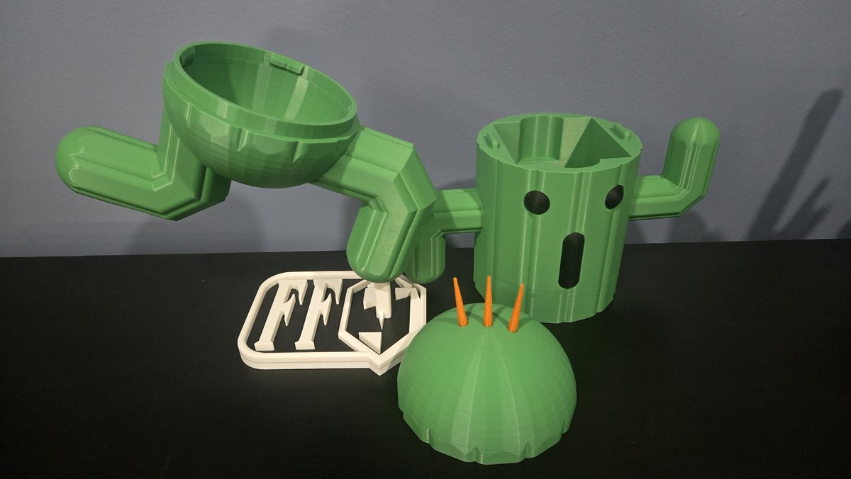Jr0dR87's tweet image. Cactuar deck box is finished ❤️🌵