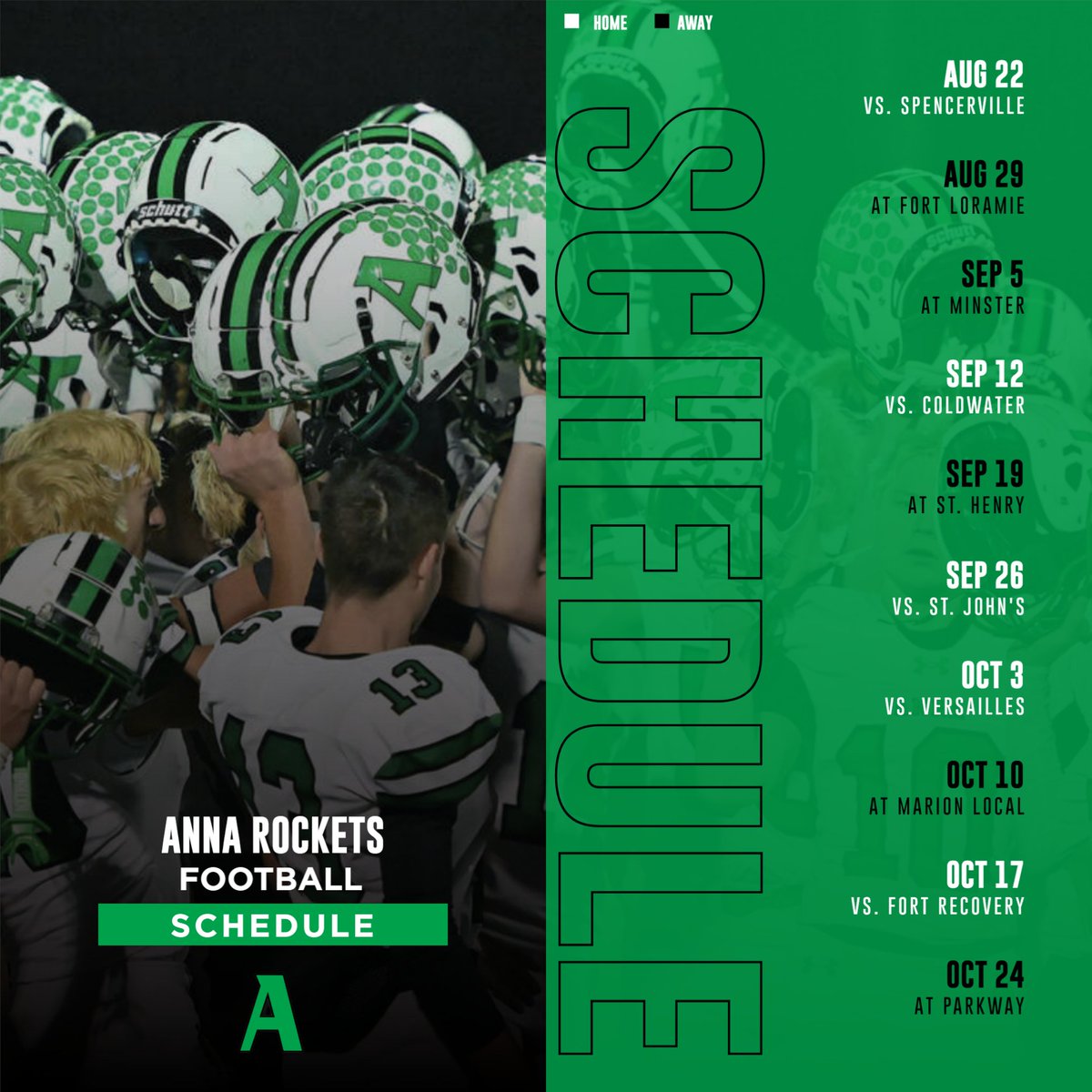 MACScores's tweet image. 🏈 Day 4 of our MAC Countdown to Kickoff!
Locked in for launch: the Anna Rockets 🚀
With big matchups on the horizon, Anna is ready to rise in 2025 after falling to Coldwater in the Regional Final.
📅 Aug 22: vs. Spencerville
#MACFootball #AnnaRockets #CountdownToKickoff
