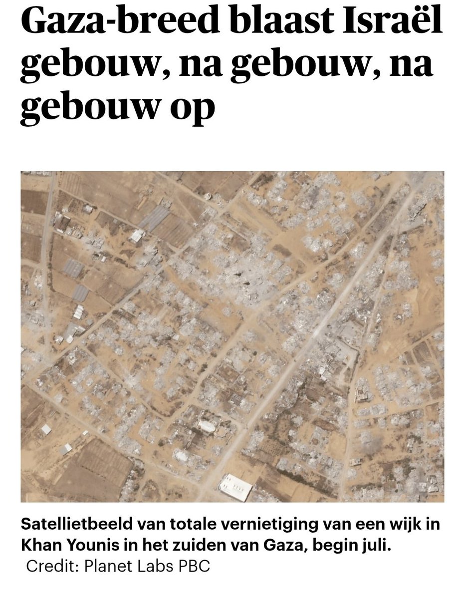 Dit heeft niets met militaire doelen te maken maar alles met etnische zuivering, massamoord en genocide.

#Israel is een #terreurstaat.