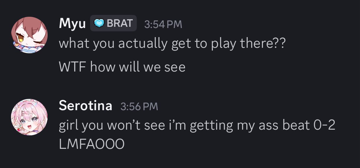 SerotinaVT's tweet image. talking about evo to my bestie…
at least she believes in me 😅