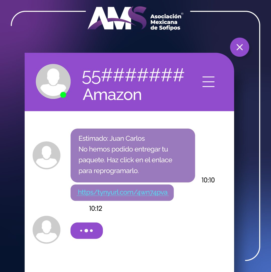 🛍️ Evita el robo de información: no des clic en cualquier enlace que te llegue por mensaje o correo. Podrían intentar hackear tu teléfono o robar tus datos.

🛡️ Cuida tu información. Compra seguro.

#AMS #AMSOFIPO #ProtegeTusDatos