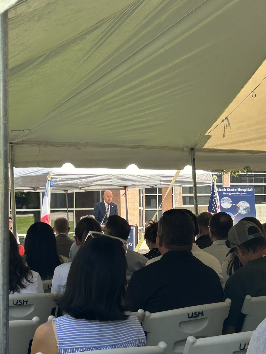 SkylerBeltran's tweet image. Attended the 140th Birthday of the Utah State Hospital in Provo this morning. We heard from @GovCox and @mayorkaufusi.
