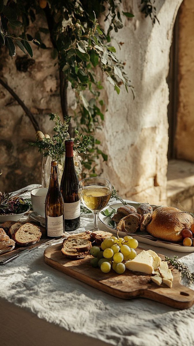 eemmahallberg34's tweet photo. Golden hour, good wine, and even better company. Moments like these feed the soul. 🍇🍷🍞
#SlowLiving #TableScapes #WineAndCheese #GoldenHourVibes #SimpleJoys https://t.co/R6orRiFbNe