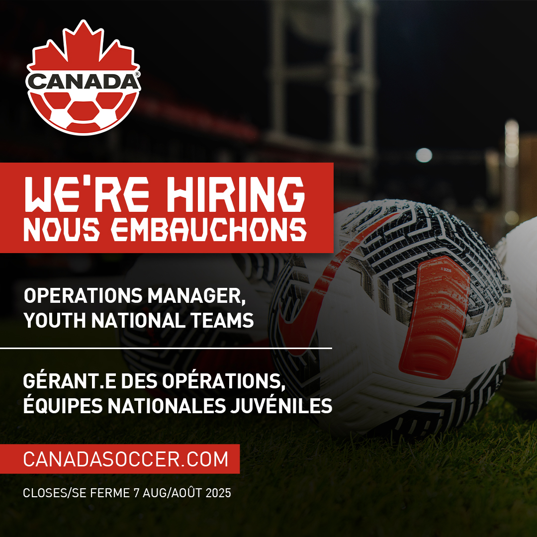 CanadaSoccerEN's tweet image. Looking to join our squad?
We’re searching for an Operations Manager of Youth National Teams!
MORE INFO: canadasoccer.com/wp-content/upl…