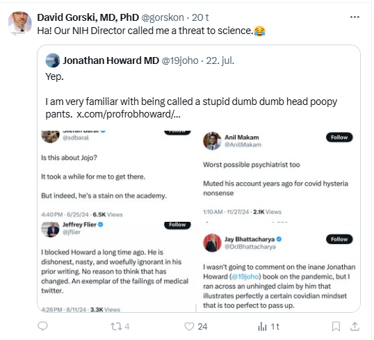 ID_Denmark's tweet image. Gorski and Howard have been trolling scientists on years on social media to get a reaction. They are incredibly proud when someone bites.
I wish these influencers would stay out of science.
The best thing is just to ignore them (yes, I see the irony. I can't help myself).