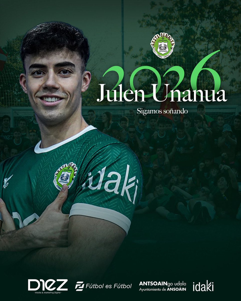 𝑱𝒖𝒍𝒆𝒏 𝑼𝒏𝒂𝒏𝒖𝒂 sigue siendo 𝐎𝐧𝐞 𝐂𝐥𝐮𝐛 𝐌𝐚𝐧. ✍️ 2026.

Julen Unanua y el C.F.Gazte Berriak acuerdan prolongar su vinculación la próxima temporada en primera autonómica.

📲 Conoce la noticia aquí:

gazteberriak.com/%F0%9D%91%B1%F…