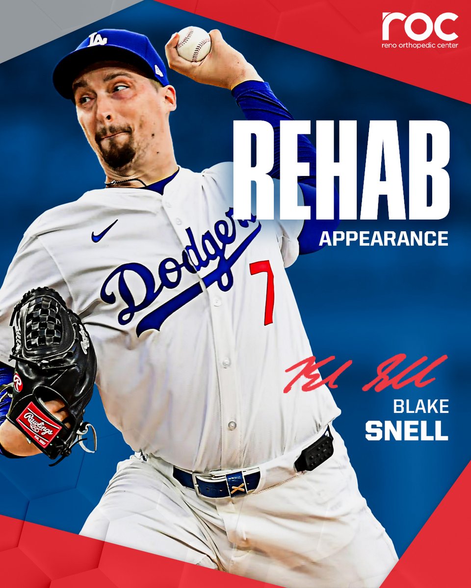 Snellzilla in Reno 👀 

Per Dave Roberts, LHP Blake Snell will make a rehab* start this Saturday (7/26) on Star Wars Night 🤩

Come see the 2-time Cy Young Award winner ⬇️ 
bit.ly/4kRib7u

*Rehab appearances are subject to change with little/no notice
