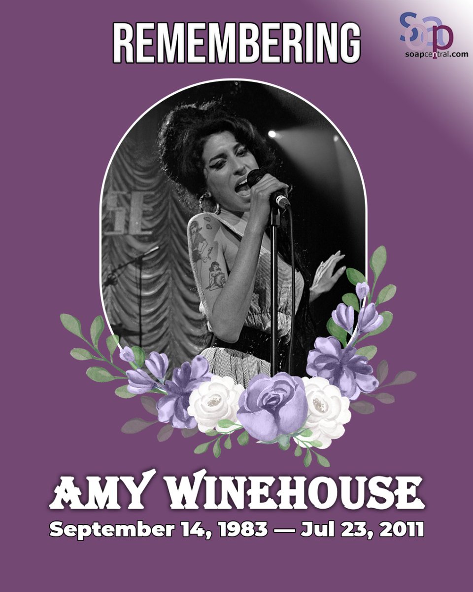 soapcentral's tweet image. Remembering the soulful Amy Winehouse, Her powerful voice, raw emotion, and timeless music continue to inspire and influence artists to this day 🎤💔