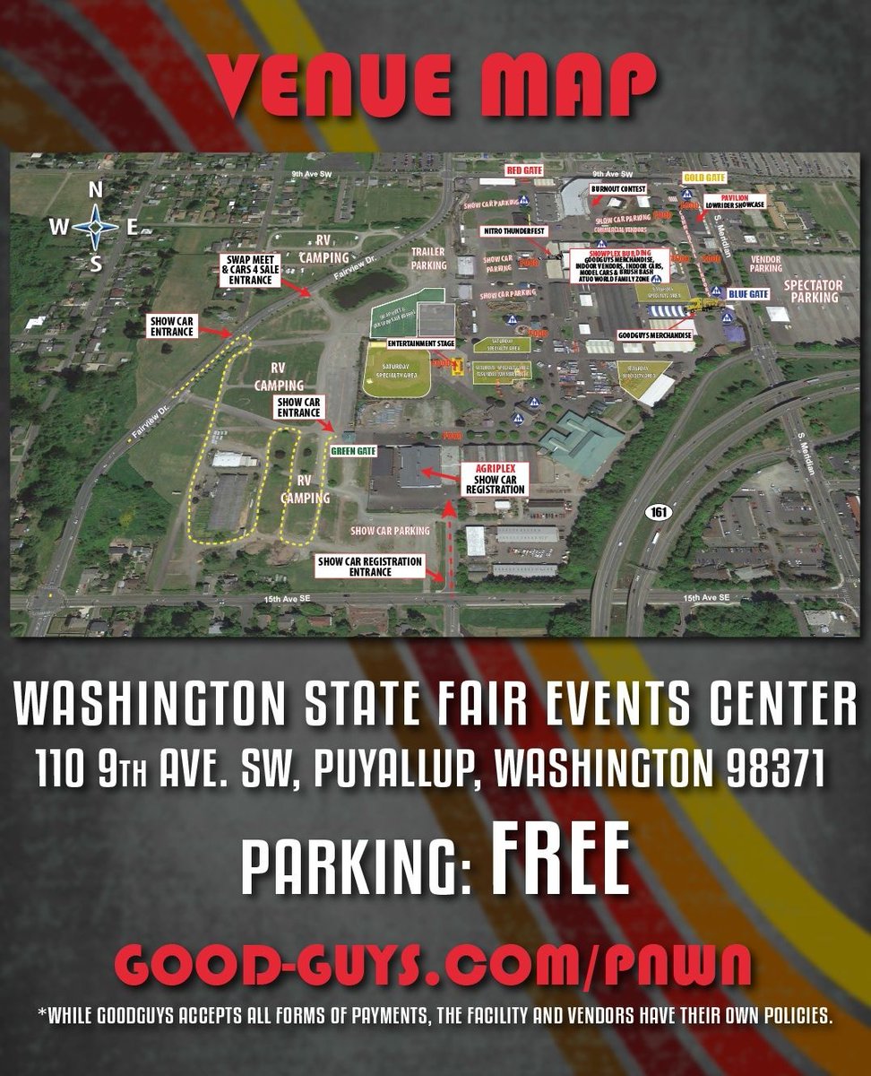 💥 Know Before You Go 💥

The Goodguys 37th Pacific Northwest Nationals, featuring the Goodguys Vintage Friday Night Drags! 🔥

📍 Washington State Fair | Puyallup, WA
📆 July 25 - 27, 2025
🎟️ good-guys.com/pnwn