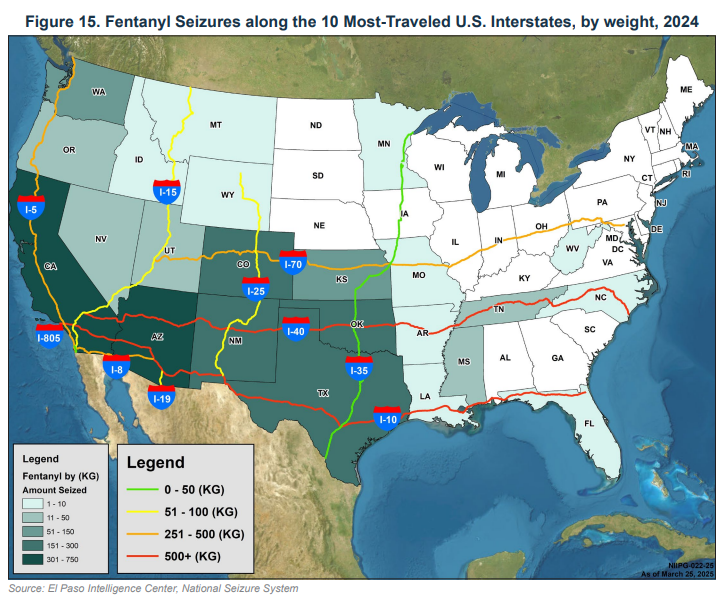 DEAOmahaDiv's tweet image. 🚗I-35, going through #Iowa & #Minnesota, is 1 of the 10 most traveled Interstates in the country. Unfortunately, it's not just happy vacationers rolling right along. Drug traffickers use any means necessary to move #fentanyl & other drugs. Learn more: ow.ly/g5PO50Wnenx