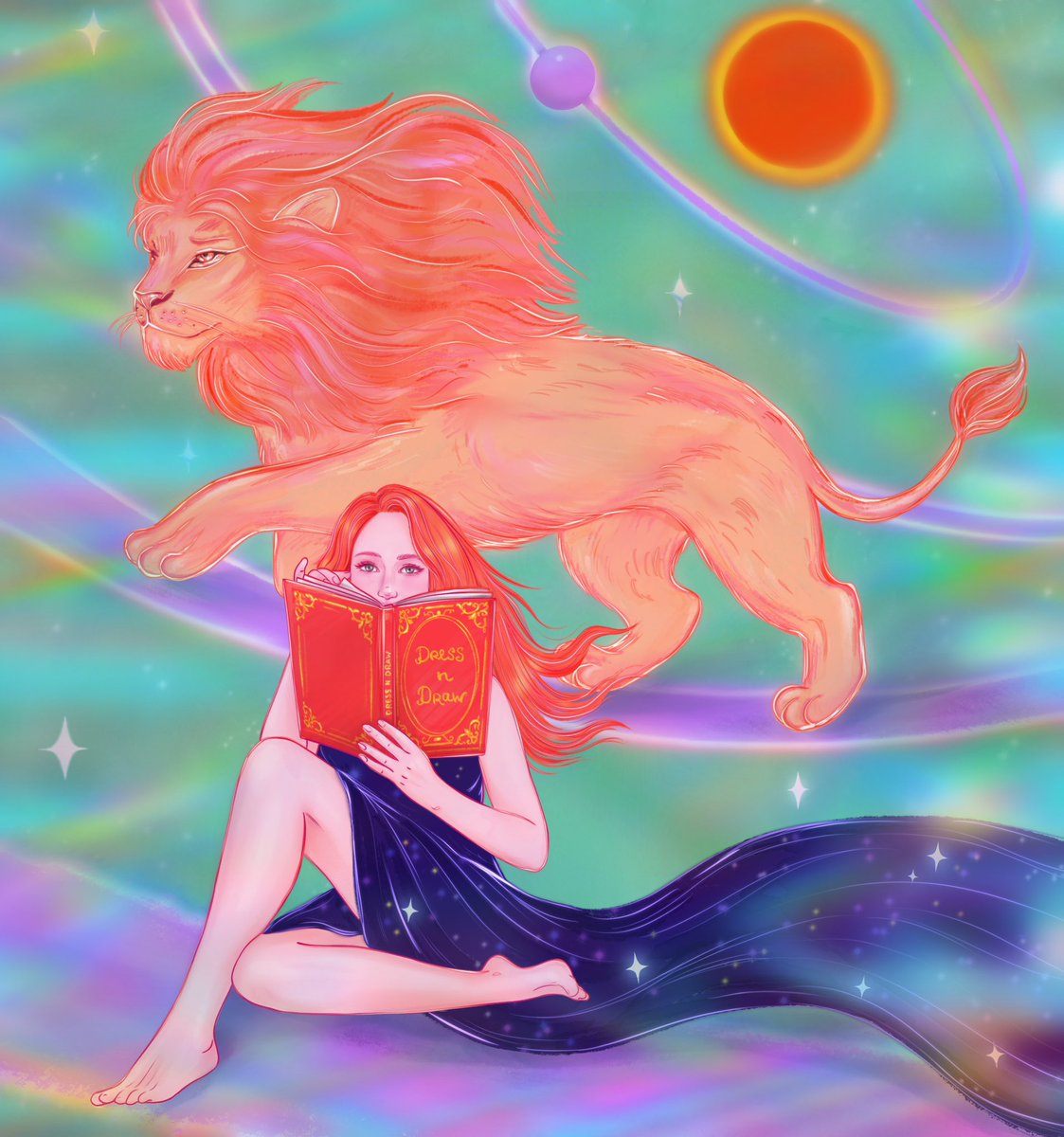 elmsta's tweet image. Happy Wednesday!🫶🏻
My Birthday will be on Sunday 27th of July and I created new art for this day😊
OE - 2 XTZ
New circle around the Sun, new chapter of my book!🎂🦁♌️📖💫
Link⬇️