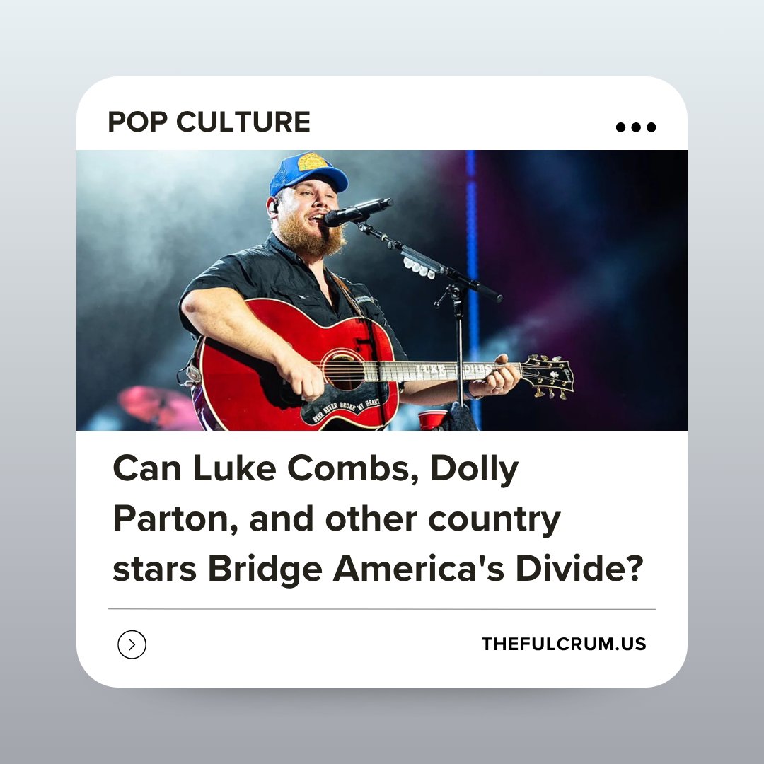 fulcrum_us's tweet image. In this time of rancor and cultural division, country stars without preaching invited us to consider that democracy isn't just a system, but a culture that we must advance together. Other country artists could make their voices heard to amplify the moment.
Read more:…