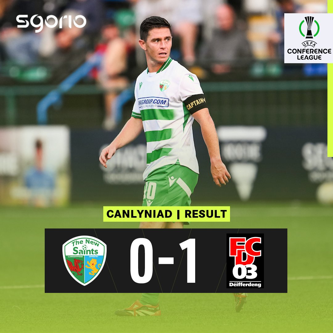sgorio's tweet image. Differdange 03 yn cael y gorau o'r Seintiau.
Defeat for @tnsfc at Park Hall.