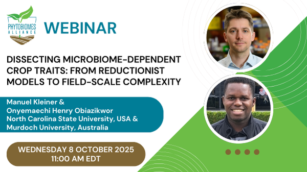 Phytobiomes (@phytobiomes) on Twitter photo ๐พFrom lab bench to field soil, how do microbes shape crop traits?
Join Manuel Kleiner and Onyemaechi Henry Obiazikwor to explore contrasting strategies in microbiome research, from synthetic communities to field trials
 ๐๏ธ08 Oct 2025 | ๐ 11 AM EDT
 ๐ tinyurl.com/5cn46b82 ๐พFrom lab bench to field soil, how do microbes shape crop traits?
Join Manuel Kleiner and Onyemaechi Henry Obiazikwor to explore contrasting strategies in microbiome research, from synthetic communities to field trials
 ๐๏ธ08 Oct 2025 | ๐ 11 AM EDT
 ๐ tinyurl.com/5cn46b82