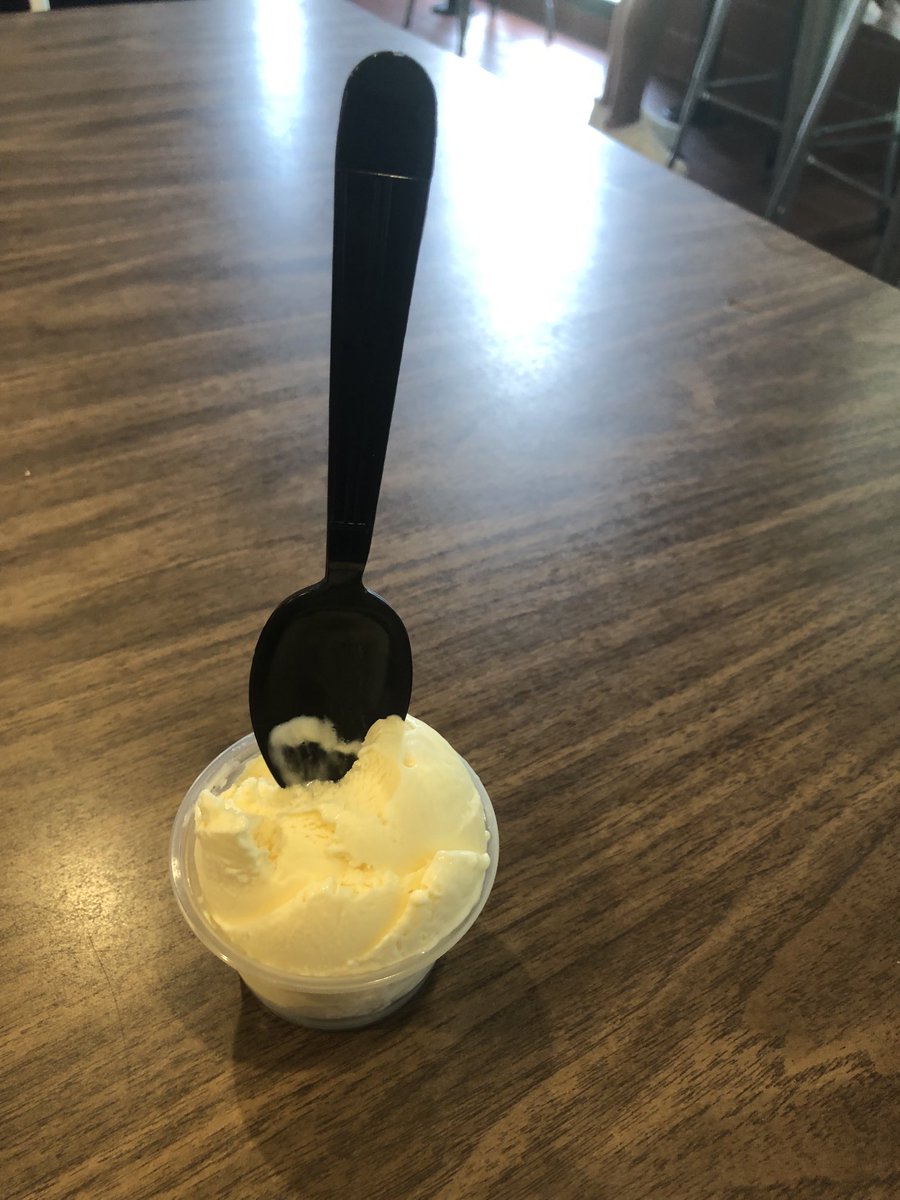 TheChadWithrow's tweet image. Sweet Corn Ice Cream at the University of Nebraska Dairy Store.