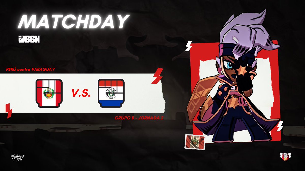 Selección Peruana BS ⭐⭐ (@seleccionpebs) on Twitter photo MATCHDAY 🇵🇪
Lindo día para un nuevo partido de la <a href="/BrawlPSeries/">BSN: Brawl Stars Nations League</a>... 🔥⚔️
Hoy abrimos una nueva fecha donde nos enfrentaremos a la selección paraguaya para seguir sumando puntos ⬆️.
🆚 <a href="/SeleccionBSPy/">Selección Paraguaya - BS 🇵🇾</a>
🕰️ 17 : 00 HS. (Hora local)
📺 youtube.com/@nacotv2
#VamosPeru #BSN MATCHDAY 🇵🇪
Lindo día para un nuevo partido de la <a href="/BrawlPSeries/">BSN: Brawl Stars Nations League</a>... 🔥⚔️
Hoy abrimos una nueva fecha donde nos enfrentaremos a la selección paraguaya para seguir sumando puntos ⬆️.
🆚 <a href="/SeleccionBSPy/">Selección Paraguaya - BS 🇵🇾</a>
🕰️ 17 : 00 HS. (Hora local)
📺 youtube.com/@nacotv2
#VamosPeru #BSN