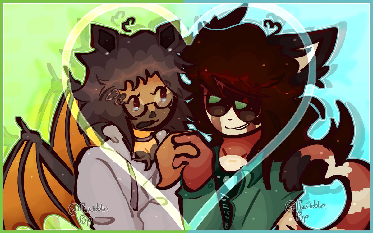 muttbrained's tweet image. ⁺﹒ Two c0mms i finished this month! 
#digitalart #furry #c0mmsopen