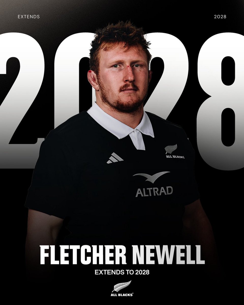 AllBlacks's tweet image. More great news for your week! Fletcher Newell re-signs until the end of 2028 🤝